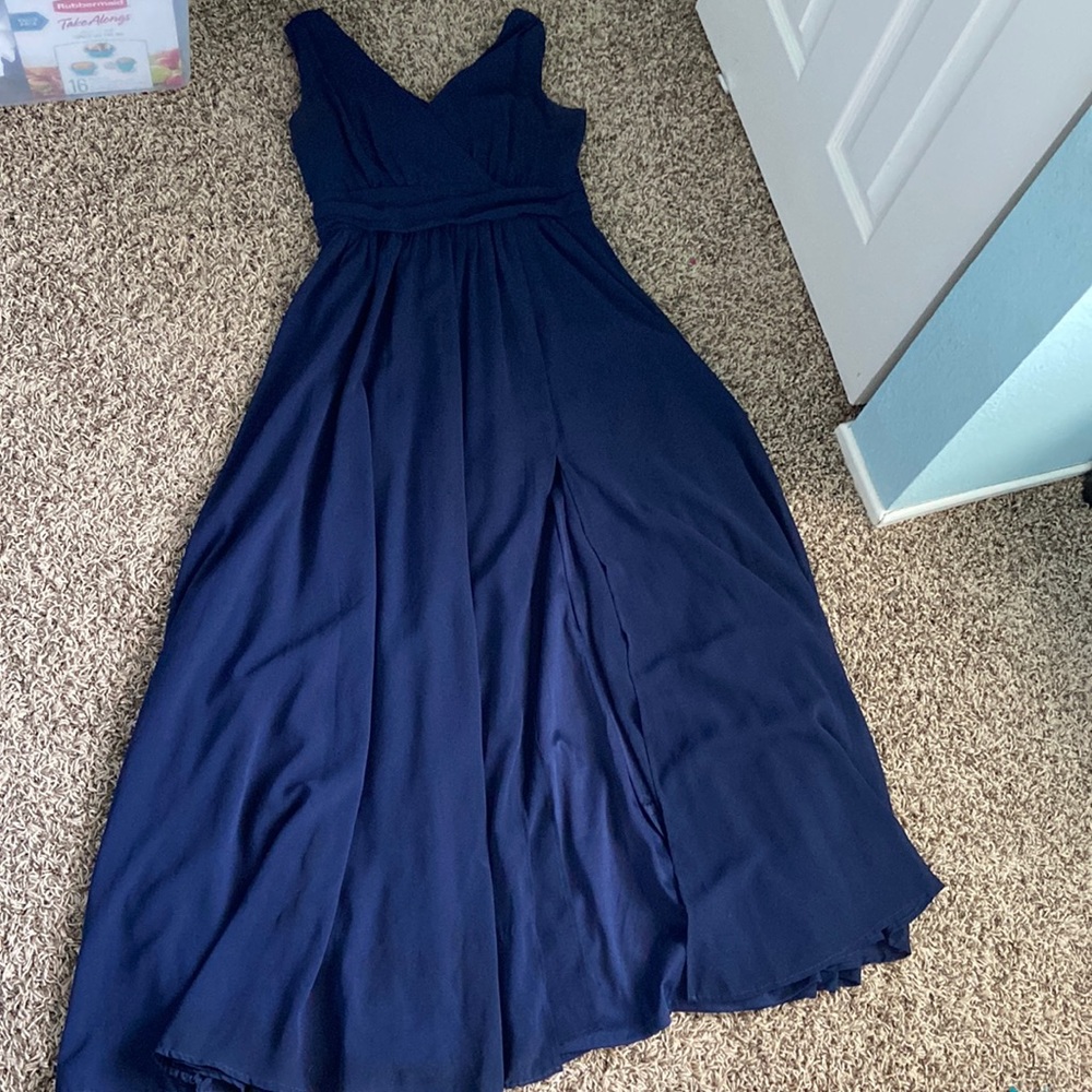 Navy blue prom or bridesmaid dress